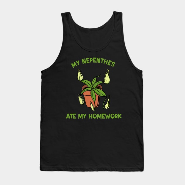 My Nepenthes Ate My Homework Tank Top by Alissa Carin